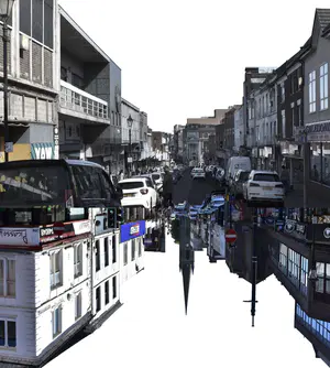 Seen as the heart of the town, Dudley High Street stretch- es from the Dudley ASDA, all the way up to the St. Edmund King & Martyr Church. Although, the street has seen better days.

Along the High Street itself, there are 28 abandoned shop fronts, accounting for 1/5 shops being neglected. It is also home to a few of Dudley’s landmarks:
The Drinking Fountain, a Grade II listed fountain, which had a portion of a £4.6 million funding from the HLF European 2015 funding go towards to its restoration (Richards, 2017).

The Market Place is a fixed centre of trading and selling at the heart of the market square. It too benefited from the funding, allowing for permanent fixings.

The Top Church, St. Thomas and St. Luke, overlooking the entire street, and most of the surrounding town itself. - Oscar Law Group 1.png